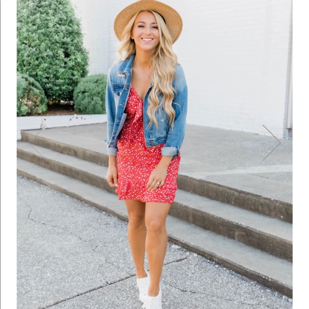 Don't Miss A Thing Floral Red Dress